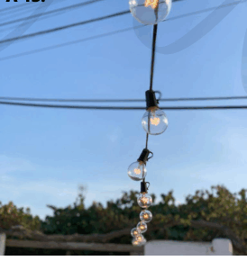 Guirnalda luces bombilla pequeña 8m