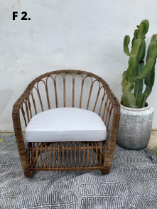 Sillón mimbre boho