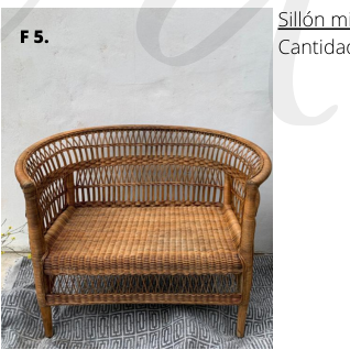 Sillón mimbre doble