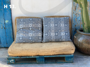 Cojín 60x60 azul
