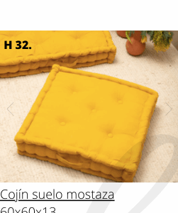 Cojín suelo mostaza