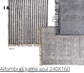 Alfombras gama azul 240X160